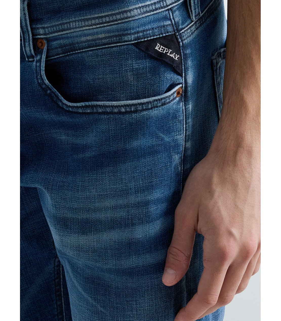 スリムストレートフィットGROVER Hyperflex Matrix ストレッチデニム 詳細画像 ブルー 5